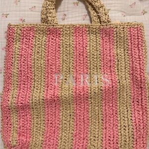 Straw tote Paris